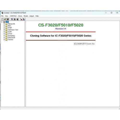 Icom IC-F5011 IC-F6011 Programming Software