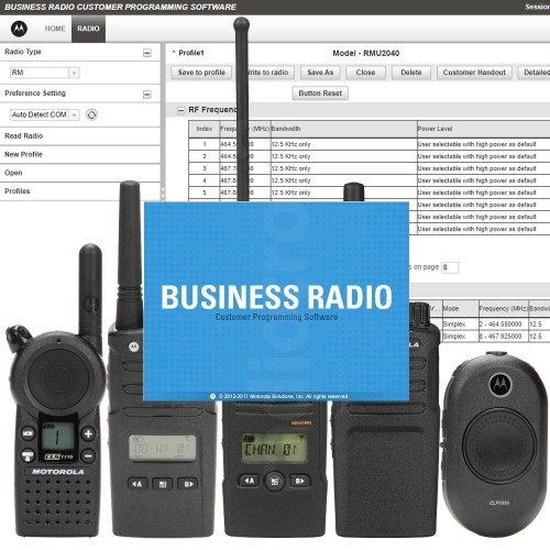 Motorola Business Radio Customer Programming Software